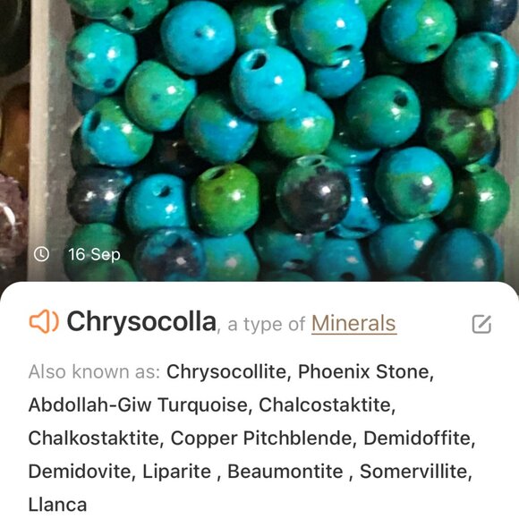 Teal Chrysocolla Short Necklace, Genuine Gemstone & Silver Leaf Branch Pendant - Picture 12 of 13